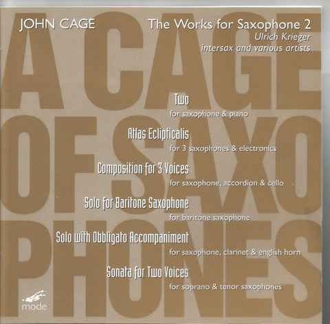 John Cage - The Works For Saxophone 2