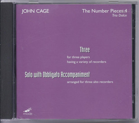 John Cage - Trio Dolce - The Number Pieces 4 - Three; Solo With Obbligato Accompaniment