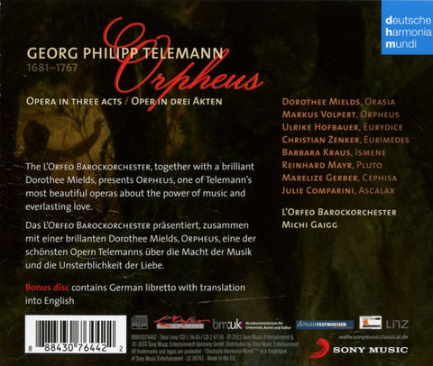 Telemann - Dorothee Mields, Markus Volpert, Ulrike Hofbauer, L'Orfeo Barockorchester, Michi Gaigg - Orpheus