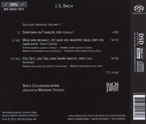 J. S. Bach, Bach Collegium Japan, Masaaki Suzuki - Hunt Cantata - BWV 208 / BWV 134a
