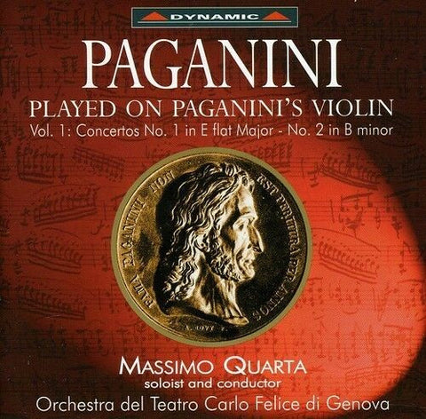 Niccolò Paganini - Massimo Quarta, Orchestra Sinfonica Del Teatro Carlo Felice Di Genova - Played On Paganini's Violin Vol. 1 Concertos No. 1 In E Flat Major - No. 2 In B Minor