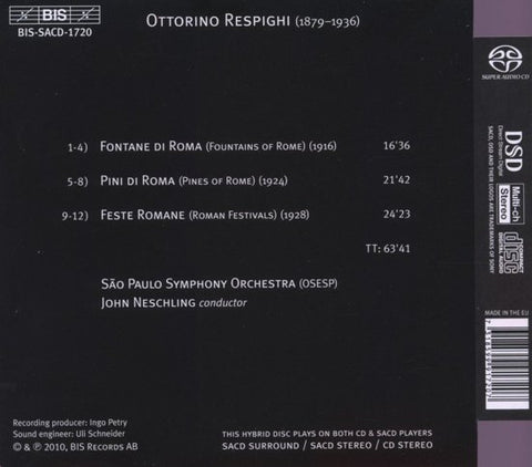 Respighi, São Paulo Symphony Orchestra, John Neschling - Roman Trilogy