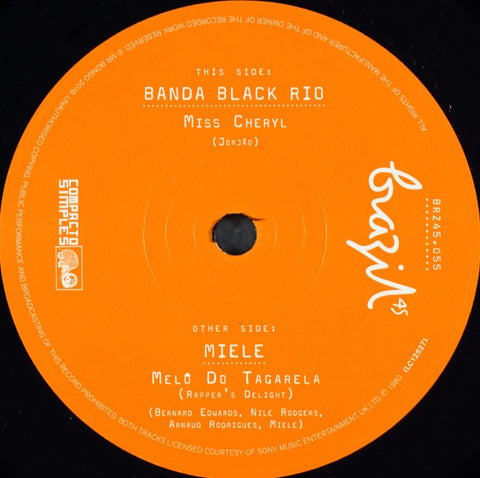 Banda Black Rio / Miele - Miss Cheryl / Melô Do Tagarela = Rapper's Delight (Instrumental)