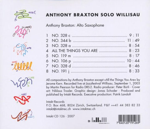 Anthony Braxton - Solo Willisau