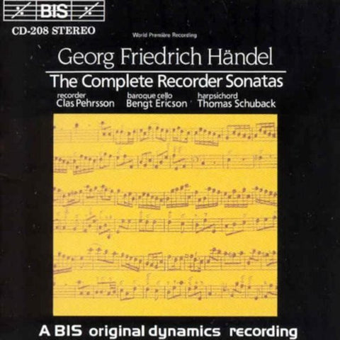 Georg Friedrich Händel - The Complete Recorder Sonatas