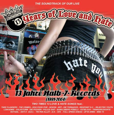 Various, - 13 Years Of Love And Hate - 13 Jahre Halb-7-Records