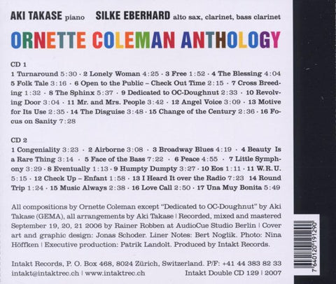 Aki Takase, Silke Eberhard - Ornette Coleman Anthology
