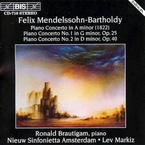 Felix Mendelssohn-Bartholdy - Ronald Brautigam, Nieuw Sinfonietta Amsterdam, Lev Markiz - Piano Concertos In A Minor, G Minor & D Minor