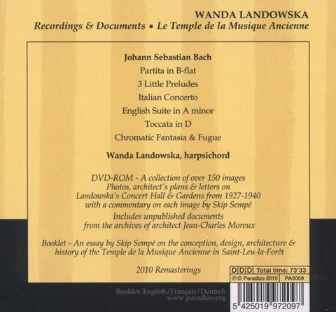 Wanda Landowska - Le Temple De La Musique Ancienne