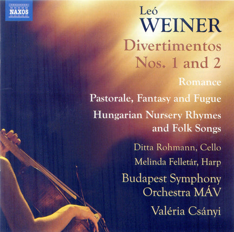Leó Weiner, Ditta Rohmann, Melinda Felletár, Budapest Symphony Orchestra MÁV, Valéria Csányi - Divertimentos Nos. 1 And 2
