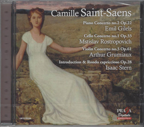 Camille Saint-Saëns, Emil Gilels, Mstislav Rostropovich, Arthur Grumiaux, Isaac Stern - Piano Concerto No.2 Op.22 / Cello Concerto No.1 Op.33 / Violin Concerto No. 3 Op. 61 / Introduction & Rondo Capriccioso Op.28
