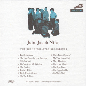 John Jacob Niles - The Boone-Tolliver Recordings