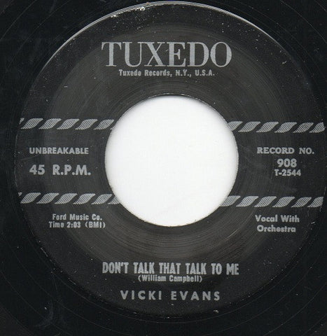 Vicki Evans - Don't Talk That Talk To Me / Speed My Man Home