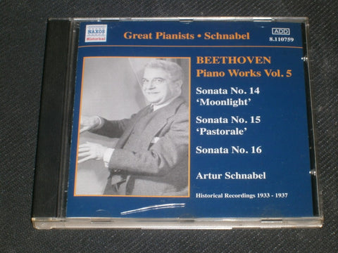 Artur Schnabel, Ludwig van Beethoven - Beethoven Piano Works Vol. 5: Sonata No. 14 'Moonlight', Sonata No. 15 'Pastorale', Sonata No. 16