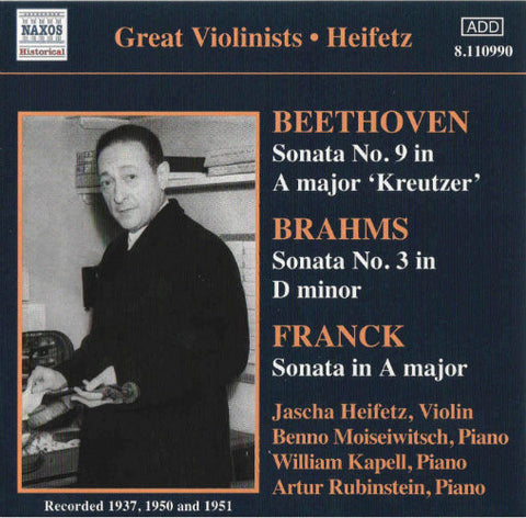 Heifetz, Beethoven, Brahms, Franck - Violin Sonatas