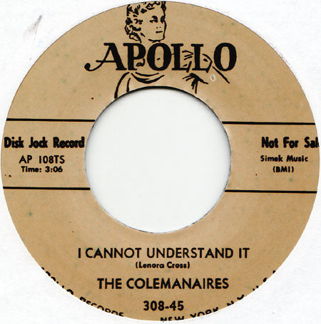 The Colemanaires - I Cannot Understand It