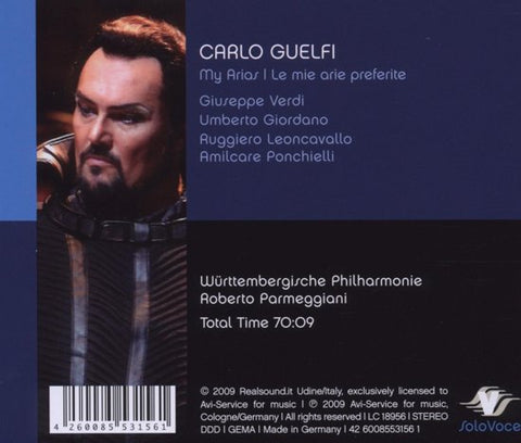 Carlo Guelfi, Württembergische Philharmonie Reutlingen, Roberto Parmeggiani - My Arias • Le Mie Arie Preferite