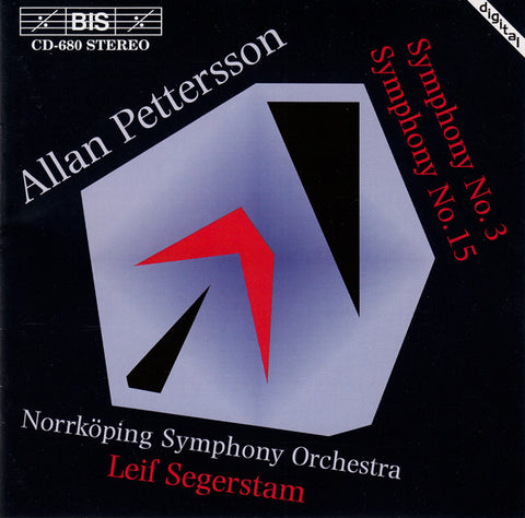 Allan Pettersson, Norrköping Symphony Orchestra, Leif Segerstam - Symphony No. 3 / Symphony No. 15