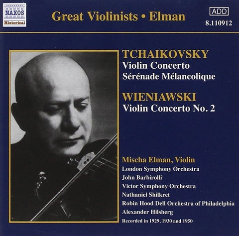 Tchaikovsky, Wieniawski, Mischa Elman, Various - Great Violinists • Elman