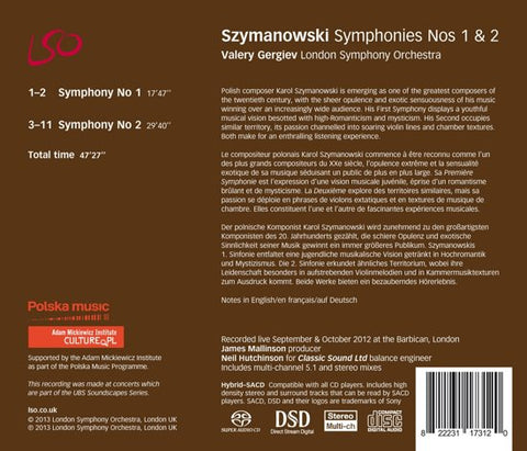 Valery Gergiev, The London Symphony Orchestra - Szymanowski - Symphonies Nos 1 & 2