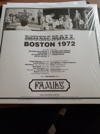 Family - Music Hall Boston 1972