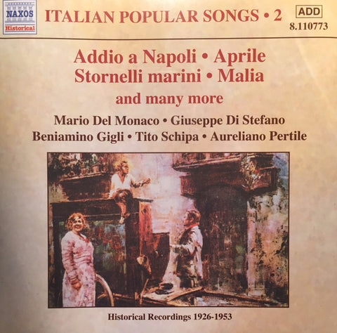 Various - Italian Popular Songs 2 - Addio A Napoli / Aprile / Stornelli Marina / Malia And Many More