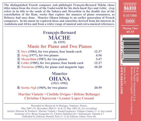 François-Bernard Mâche / Maurice Ohana - Music For Pianos
