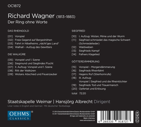 Richard Wagner, Staatskapelle Weimar, Hansjörg Albrecht - Der Ring Ohne Worte