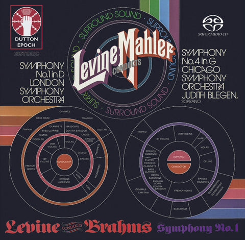 Levine Conducts Mahler & Brahms / London Symphony Orchestra, Chicago Symphony Orchestra, Judith Blegen - Symphonies Nos. 1 & 4