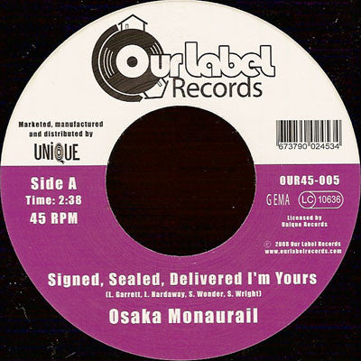 Osaka Monaurail - Signed, Sealed, Delivered I'm Yours / Supershine #9